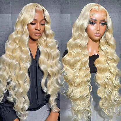 [NEW IN] Hot Star 613 Blonde HD Transparent 13X6 Lace Frontal Human Hair 180 Density Wigs Body Wave and Straight Preplucked Wigs for Women