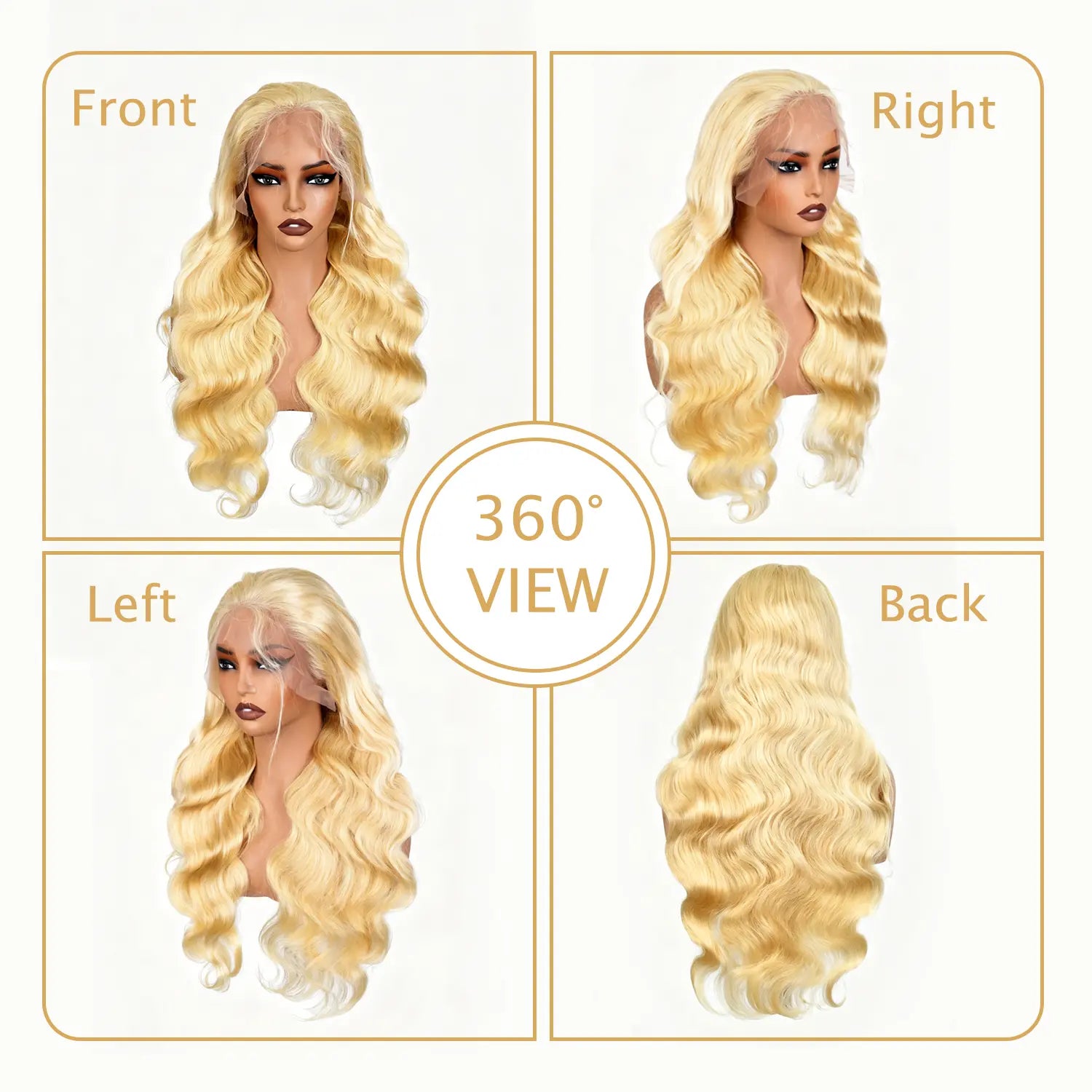 [NEW IN] Hot Star 613 Blonde HD Transparent 13X6 Lace Frontal Human Hair 180 Density Wigs Body Wave and Straight Preplucked Wigs for Women
