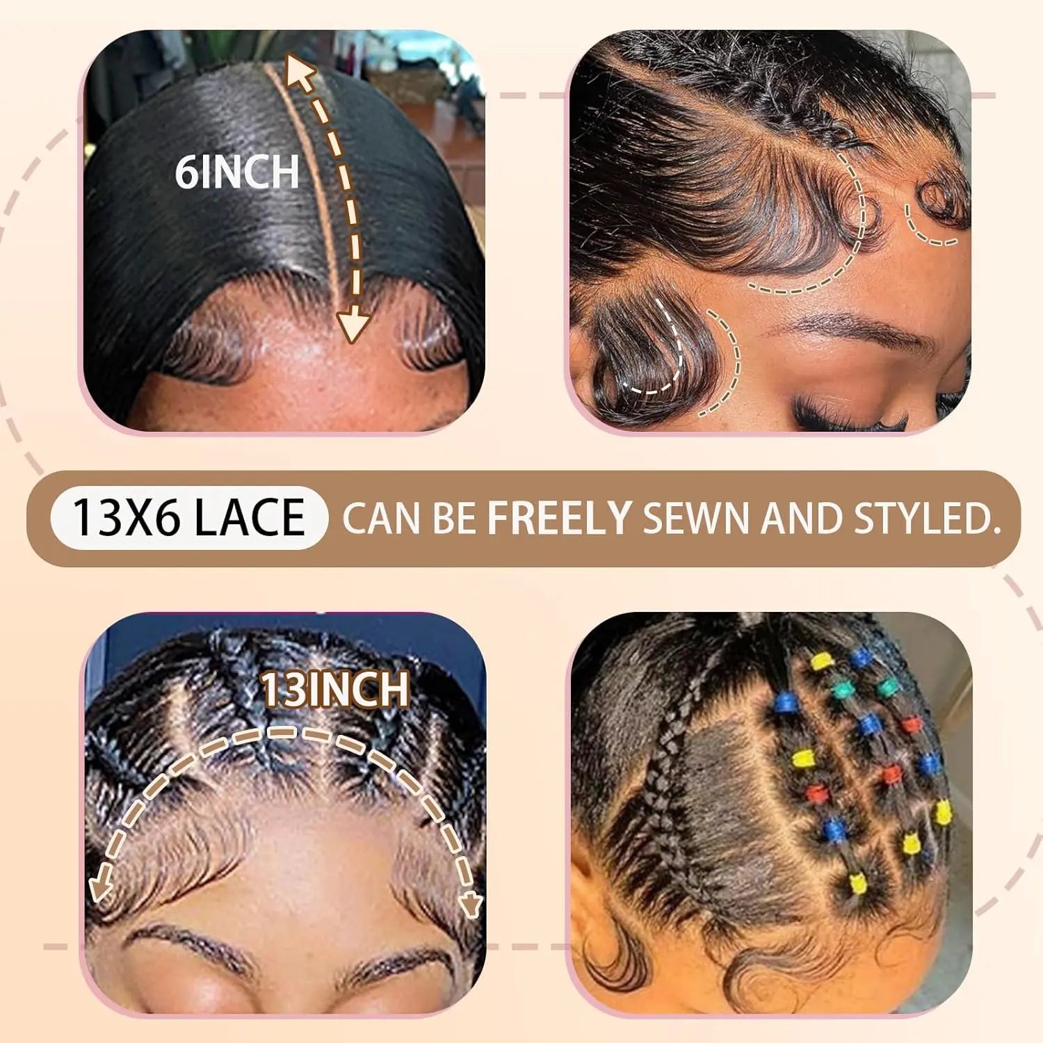 Tuneful 13X6 Body Wave Lace Front Wigs Human Hair Pre Plucked 180% Density Human Wig HD Transparent Lace Frontal Wigs Human Hair for Women