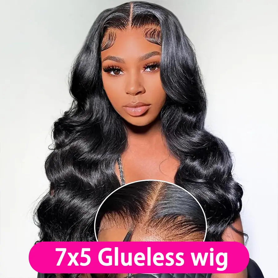 Bling Hair Glueless Wig 9X6 7X5 6X4 Real Human Hair Wigs 150% Density Bone Straight Wig HD Transparent Pre Cut Lace Closure Wig Easy to Go No Glue Need Natural Color Backtoschool