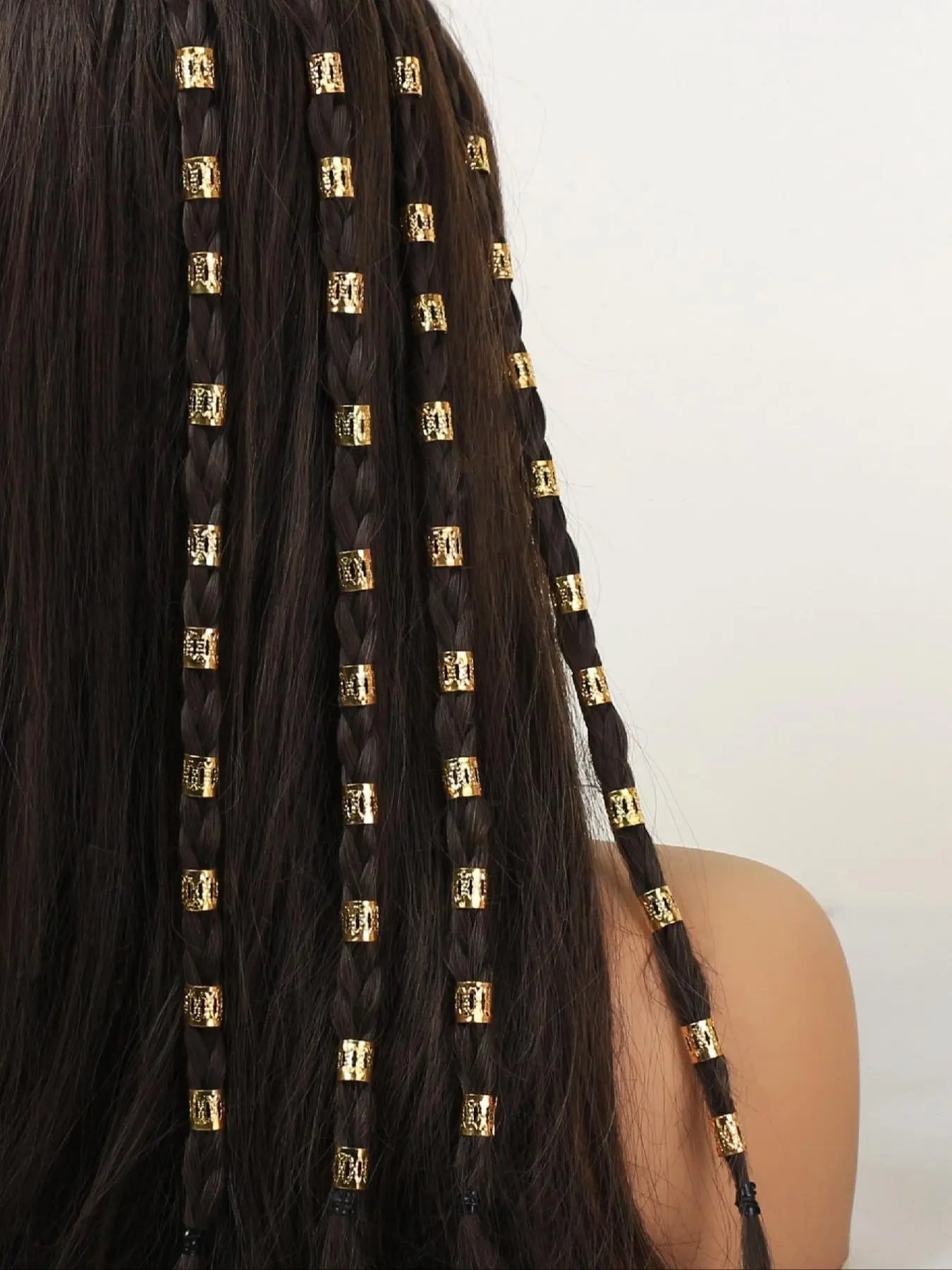 Hollow Out Design Braid Alloy Hair Rings, Fashionable Elegance Hair Accessories for Women & Girls, Trendy All-Match & Exquisite Hair Accessories for Daily Wear, Complements Outfits, Versatile