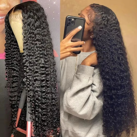 HD Transparent Lace Deep Wave Human Hair Wig