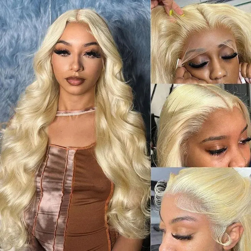 [NEW IN] Hot Star 613 Blonde HD Transparent 13X6 Lace Frontal Human Hair 180 Density Wigs Body Wave and Straight Preplucked Wigs for Women