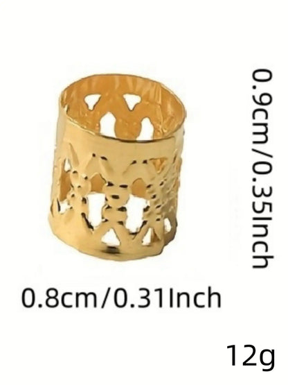 Hollow Out Design Braid Alloy Hair Rings, Fashionable Elegance Hair Accessories for Women & Girls, Trendy All-Match & Exquisite Hair Accessories for Daily Wear, Complements Outfits, Versatile