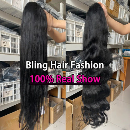 Bling Hair Glueless Wig 9X6 7X5 6X4 Real Human Hair Wigs 150% Density Bone Straight Wig HD Transparent Pre Cut Lace Closure Wig Easy to Go No Glue Need Natural Color Backtoschool