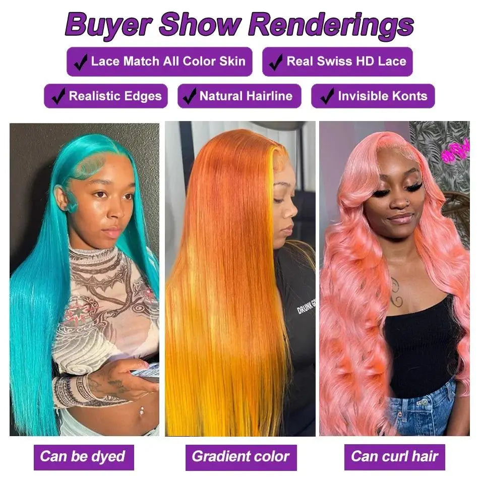 [NEW IN] Hot Star 613 Blonde HD Transparent 13X6 Lace Frontal Human Hair 180 Density Wigs Body Wave and Straight Preplucked Wigs for Women