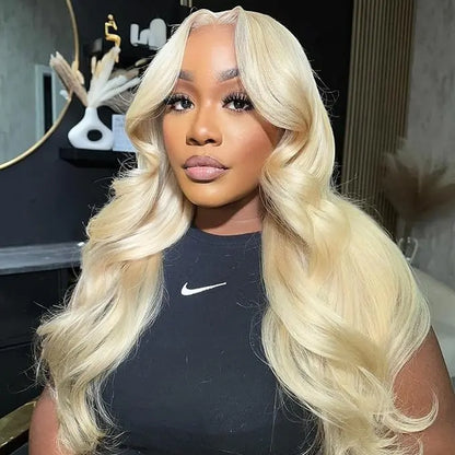 [NEW IN] Hot Star 613 Blonde HD Transparent 13X6 Lace Frontal Human Hair 180 Density Wigs Body Wave and Straight Preplucked Wigs for Women