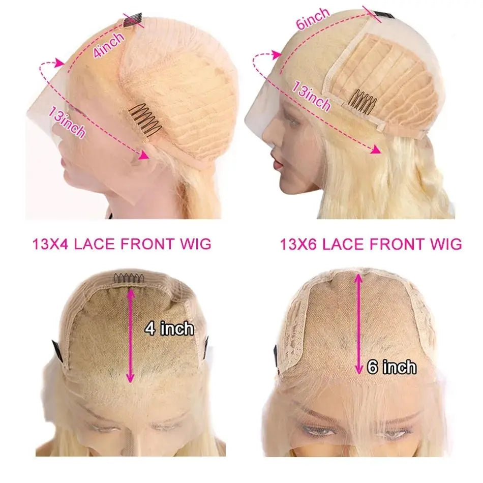 [NEW IN] Hot Star 613 Blonde HD Transparent 13X6 Lace Frontal Human Hair 180 Density Wigs Body Wave and Straight Preplucked Wigs for Women