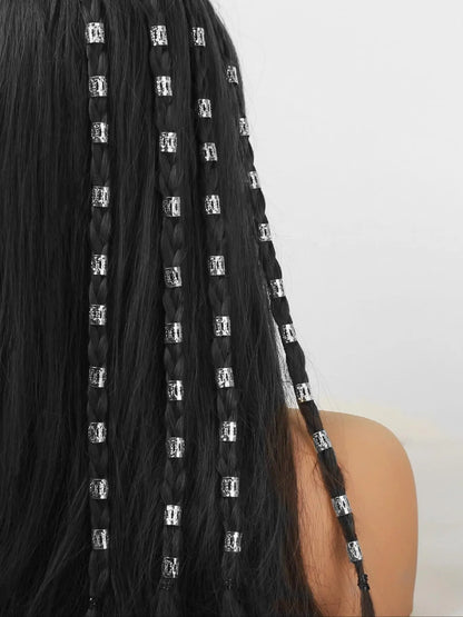 Hollow Out Design Braid Alloy Hair Rings, Fashionable Elegance Hair Accessories for Women & Girls, Trendy All-Match & Exquisite Hair Accessories for Daily Wear, Complements Outfits, Versatile