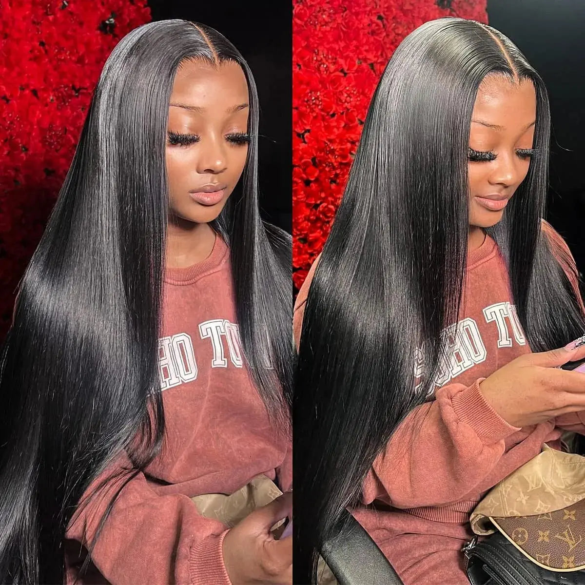 Bling Hair Glueless Wig 9X6 7X5 6X4 Real Human Hair Wigs 150% Density Bone Straight Wig HD Transparent Pre Cut Lace Closure Wig Easy to Go No Glue Need Natural Color Backtoschool