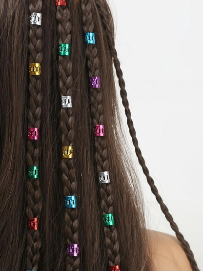 Hollow Out Design Braid Alloy Hair Rings, Fashionable Elegance Hair Accessories for Women & Girls, Trendy All-Match & Exquisite Hair Accessories for Daily Wear, Complements Outfits, Versatile