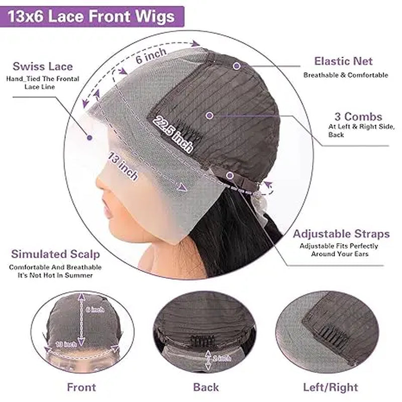 Tuneful 13X6 Body Wave Lace Front Wigs Human Hair Pre Plucked 180% Density Human Wig HD Transparent Lace Frontal Wigs Human Hair for Women