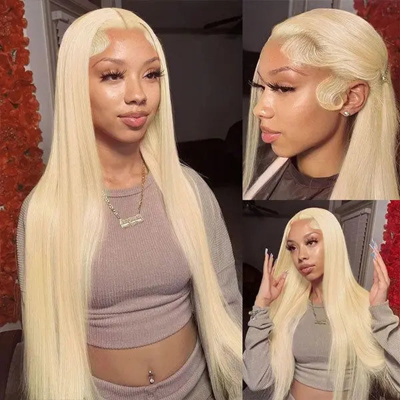 [NEW IN] Hot Star 613 Blonde HD Transparent 13X6 Lace Frontal Human Hair 180 Density Wigs Body Wave and Straight Preplucked Wigs for Women